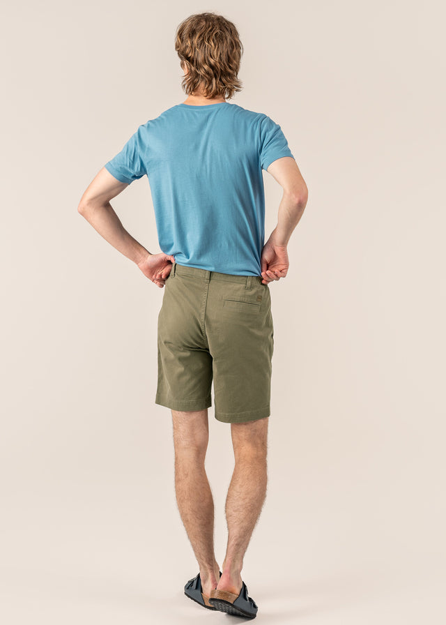 Mika Bermuda shorts for men in organic cotton - Ivy green