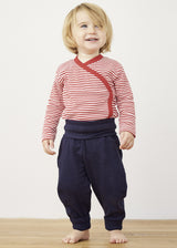 Egg trousers for children in organic cotton - Blue