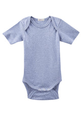 Honey short-sleeved baby bodysuit in organic cotton - Blue