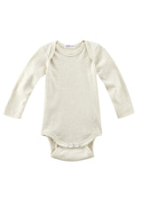 Organic Cotton Baby Long Sleeve Bodysuit - Natural