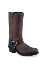 Brown Okaton Texan boots for women in sustainably tanned leather