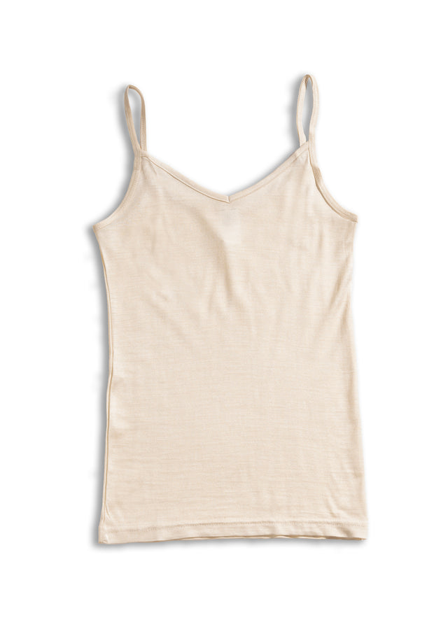 Fine pure Wild Silk shoulder tank top for women