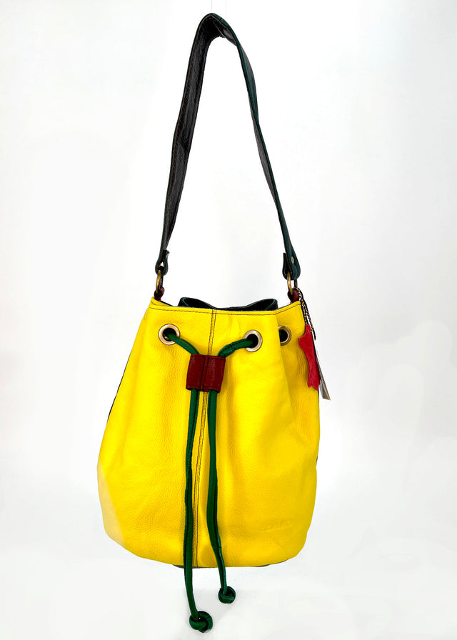 Shannon bucket bag in Fairtrade recycled leather