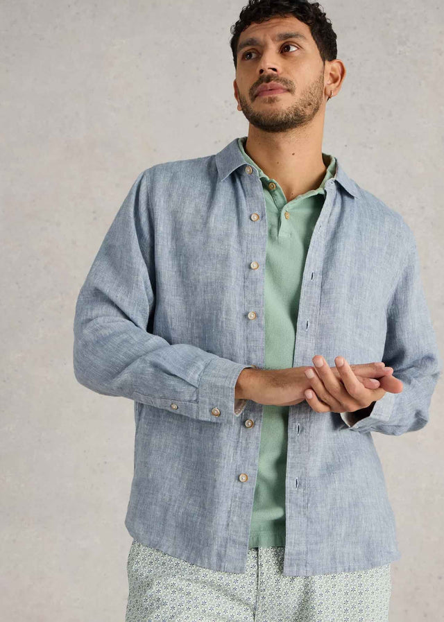 Keswick Men's Long Sleeve Linen Shirt