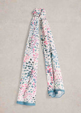 Ivory Scarf with Fireworks Print in Viscose and Organic Cotton