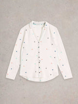 Annie Ivory Embroidered Fairtrade Cotton Shirt