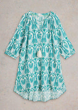 Lottie Dress Blue Cover Up in Organic Cotton