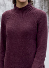 Pullover Collo Alto in Alpaca e Cotone Biologico