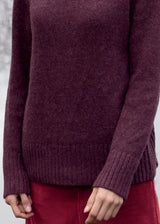 Pullover Collo Alto in Alpaca e Cotone Biologico