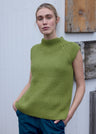 Alpaca and Organic Cotton High Neck Vest