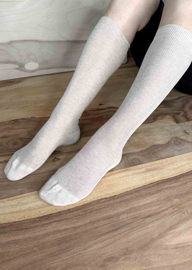 Long socks in hemp and organic cotton