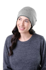 Cappello Bicolore unisex in pura baby alpaca