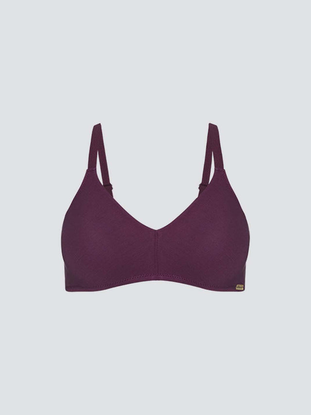 Seamless cup bra in organic fair cotton