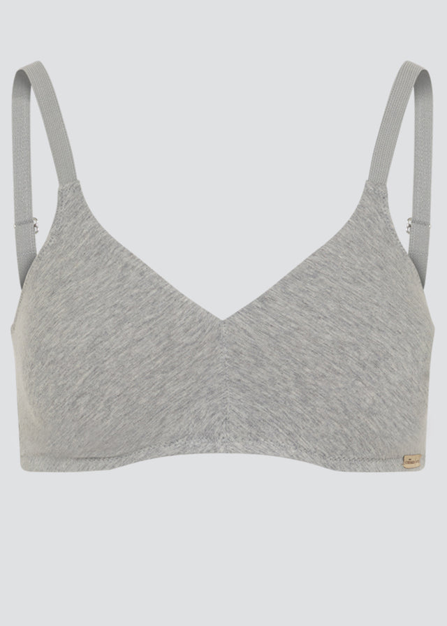 Seamless cup bra in organic fair cotton