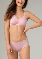 Seamless cup bra in organic fair cotton