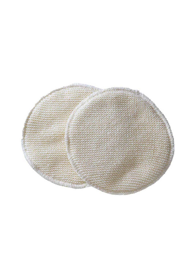 Washable wool and silk breast pads - Ø11 cm