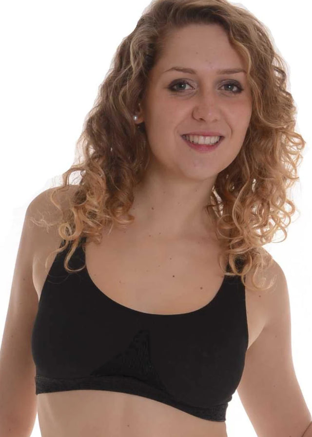 Reggiseno TOP-FIT spalla larga in Bamboo e Ricino