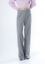 Women's Basic Wide Leg Pants Grey in Responsible Wool