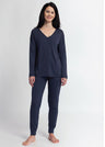 Women's Soft&amp;Warm V-neck Pyjamas in Tencel and Cotton 