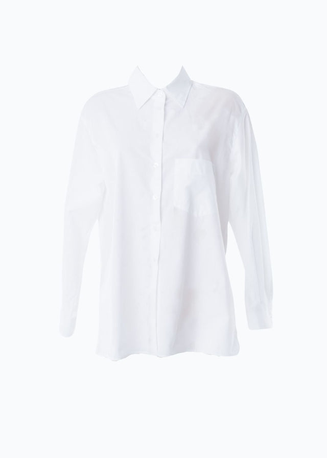 Women's shirt with pocket in pure organic cotton