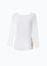 Blusa da donna in pura seta crepe de chine sostenibile