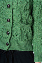 Cardigan Aran da donna in pura lana