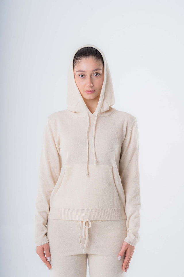 Women's Recycled Cashmere Hooded Sweater