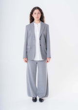 Blazer Over Grigio da donna in lana responsabile