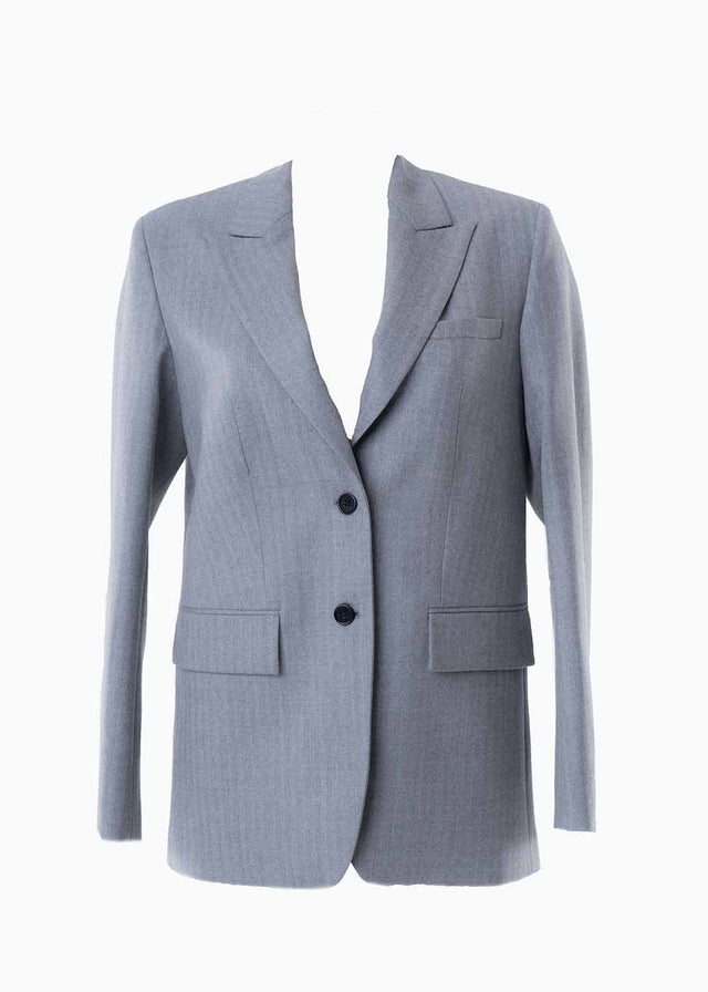 Women's Oversized Grey Blazer in Responsible Wool