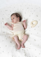 Pure Wild Silk sleeveless bodysuit for newborns