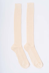 Lightweight long socks in undyed organic cotton