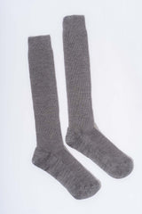 Long thin unisex sock in wool and cotton