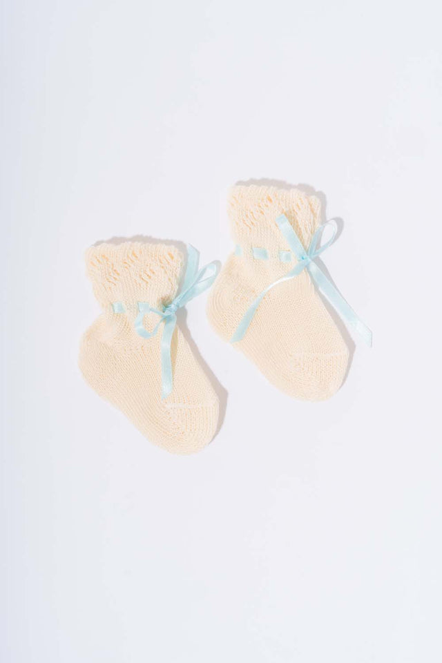 Newborn sock in processed organic cotton