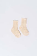 Baby socks in undyed organic cotton