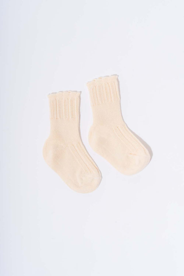 Natural wool baby socks