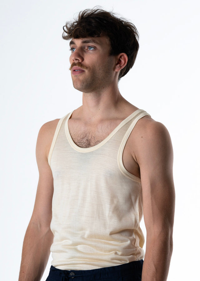 Pure wild silk men's undershirt