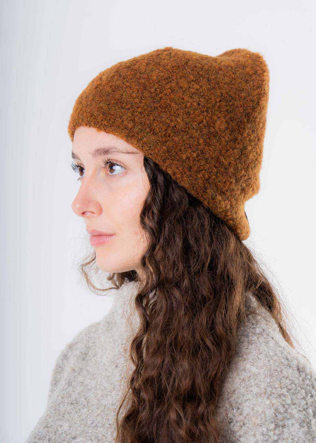 Greta hat for women in Bouclè Wool and Silk