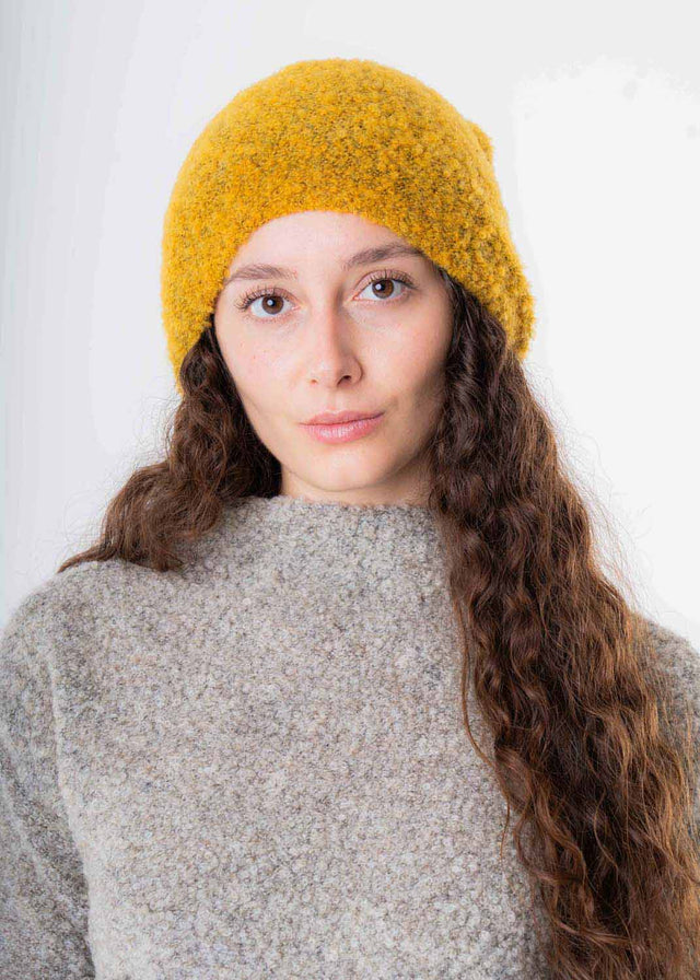 Greta hat for women in Bouclè Wool and Silk