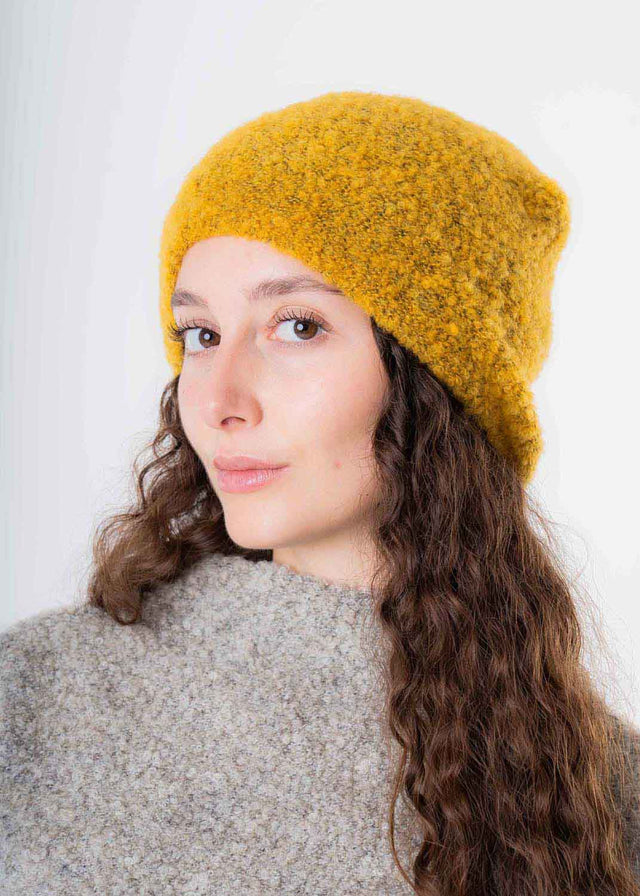 Greta hat for women in Bouclè Wool and Silk