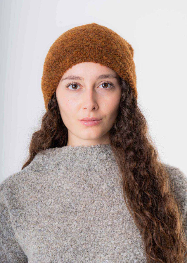 Greta hat for women in Bouclè Wool and Silk