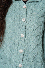 Cardigan da donna in lana merinos supersoft con bottoni