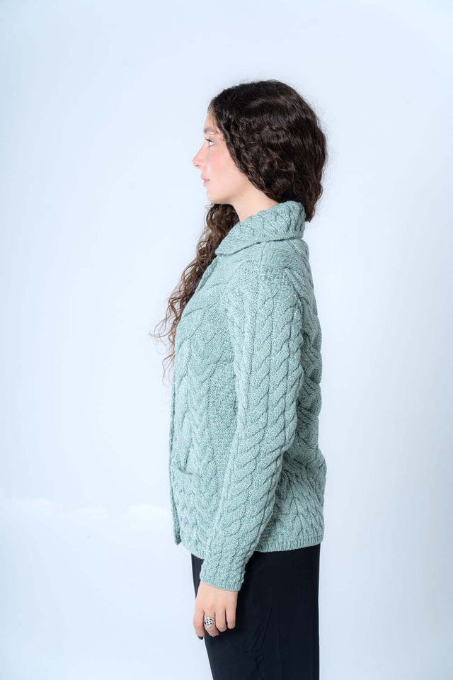 Cardigan da donna in lana merinos supersoft con bottoni