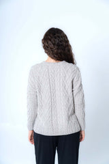 Cardigan da donna in lana merinos supersoft con spacchi laterali