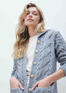 Cardigan da donna in lana merinos supersoft con bottoni