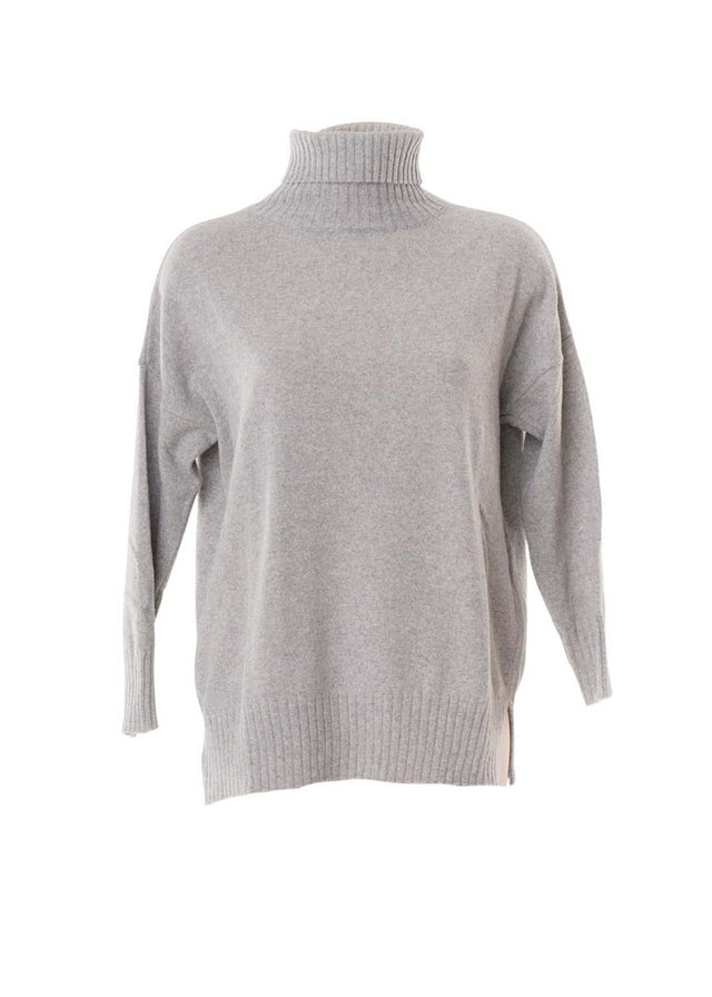 Women's Oversized Turtleneck Sweater in Recycled Cashmere