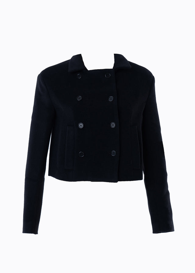 Women's 8-button jacket in pure recycled wool