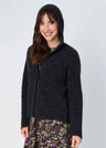 Giorgia Women's Hooded Jacket in Bouclè Wool and Silk