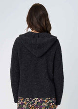 Giorgia Women's Hooded Jacket in Bouclè Wool and Silk