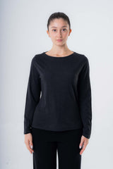 Women's Boat Neck Sweater in Pure Organic Cotton