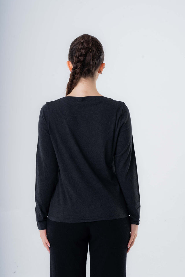 Women's Boat Neck Sweater in Pure Organic Cotton